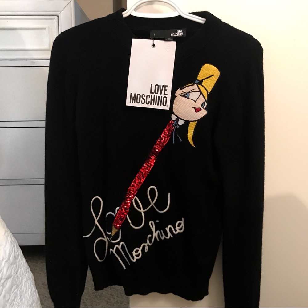 NWT Moschino Pencil Sweater